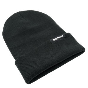 AUTOMETER Hat, Knit, Black, Fold Cuff, 'Autometer'