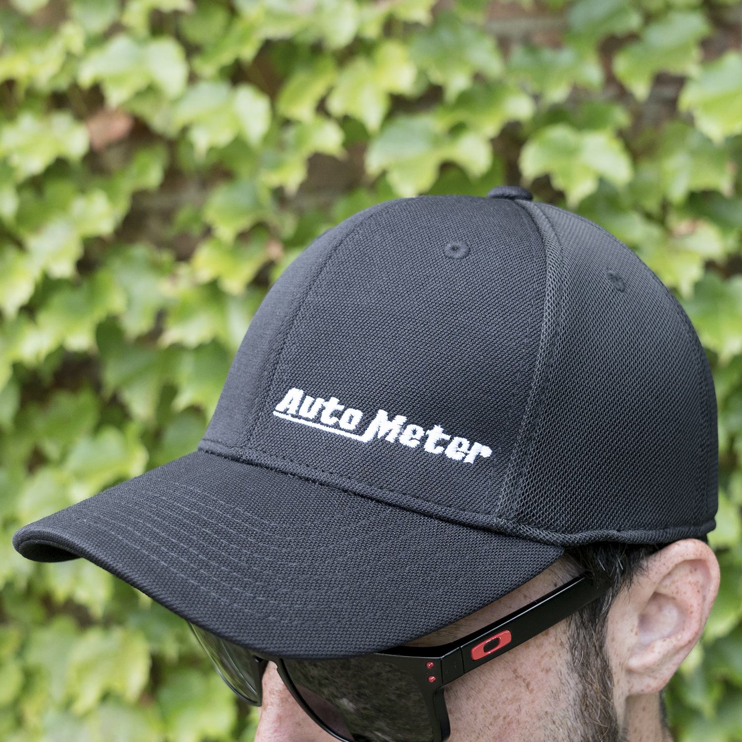 AUTOMETER Hat, Lxl, Sport Mesh Flexfit, Black, 'Autometer'