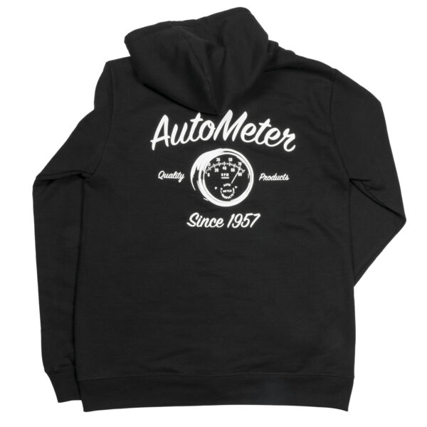 AUTOMETER Zip Hoodie, Adult Medium, Black, 'Vintage' - Image 4