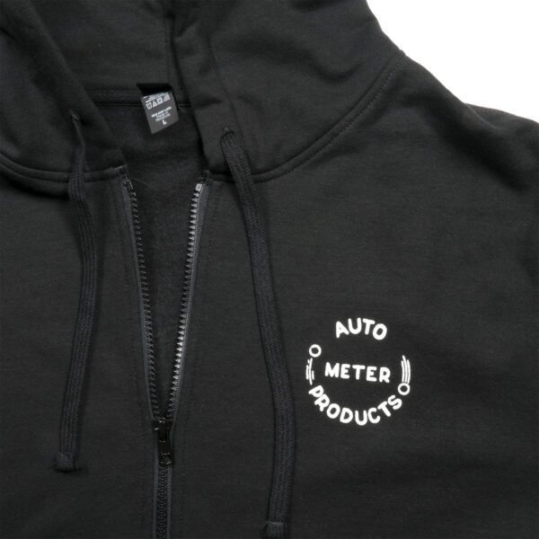 AUTOMETER Zip Hoodie, Adult Medium, Black, 'Vintage' - Image 5