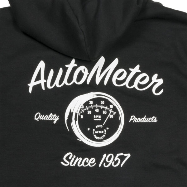 AUTOMETER Zip Hoodie, Adult Medium, Black, 'Vintage' - Image 6