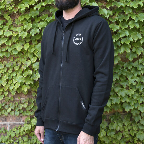 AUTOMETER Zip Hoodie, Adult Medium, Black, 'Vintage'