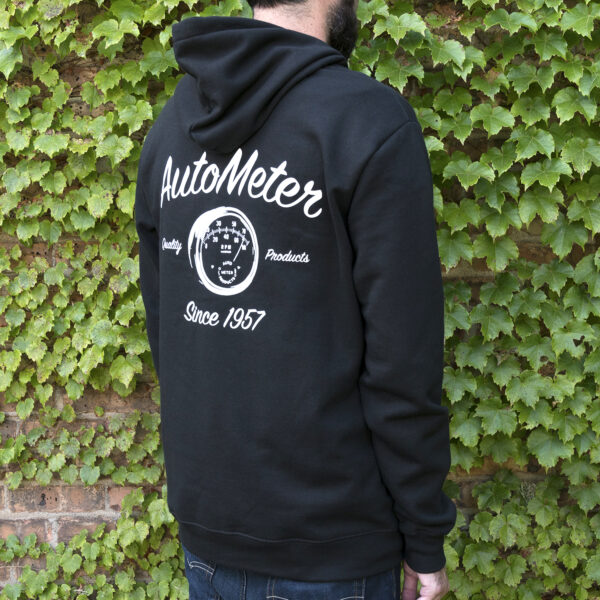 AUTOMETER Zip Hoodie, Adult Medium, Black, 'Vintage' - Image 2