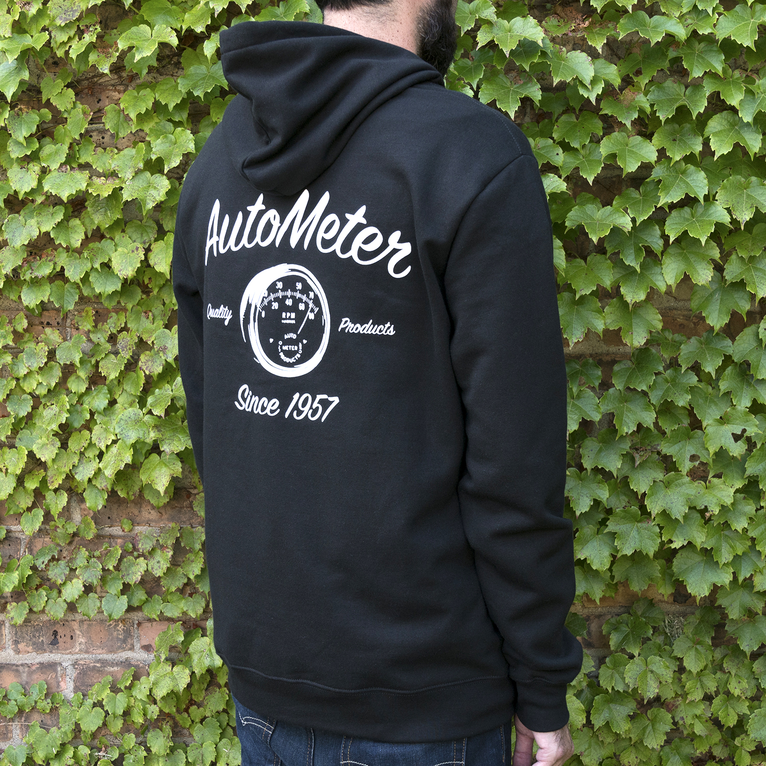 AUTOMETER Zip Hoodie, Adult Xxxlarge, Black, 'Vintage' - Image 2
