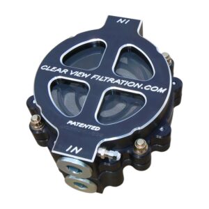 CLEAR VIEW 6 Inch Dry Sump Blackout #16 Port 115 Micron