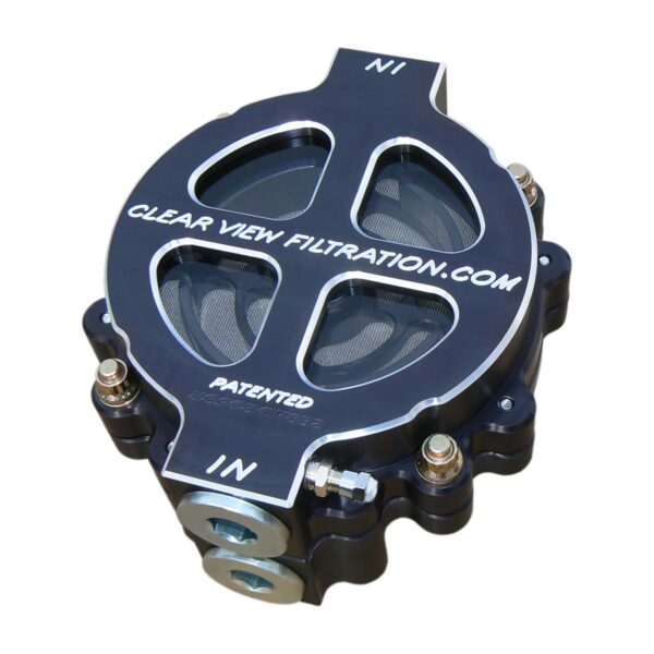 CLEAR VIEW 6 Inch Dry Sump Blackout #16 Port 115 Micron