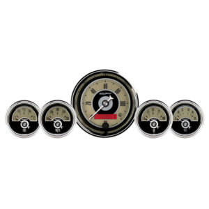 AUTOMETER 5pc Gauge Kit 3 3/8" & 2 1/16", Elec. Speedometer, Cruiser Ad