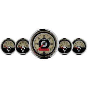 AUTOMETER 5pc Gauge Kit 3 3/8" & 2 1/16", Elec. Speedometer, Cruiser