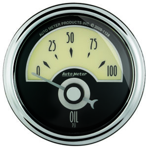 AUTOMETER Oil Pressure Gauge 2 1/16", 100PSI, Elec, Cruiser Ad