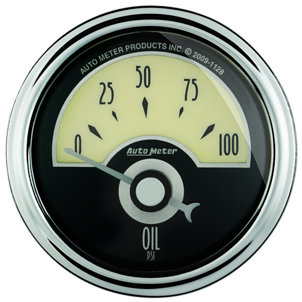 AUTOMETER Oil Pressure Gauge 2 1/16", 100PSI, Elec, Cruiser Ad