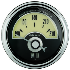 AUTOMETER Water Temperature Gauge 2 1/16", 250°f, Elec, Cruiser Ad