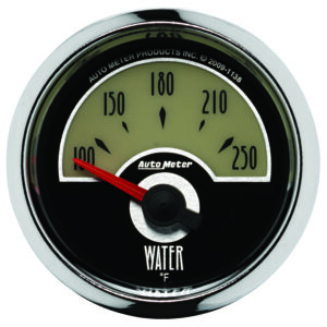 AUTOMETER Water Temperature Gauge 2 1/16", 250°f, Elec, Cruiser