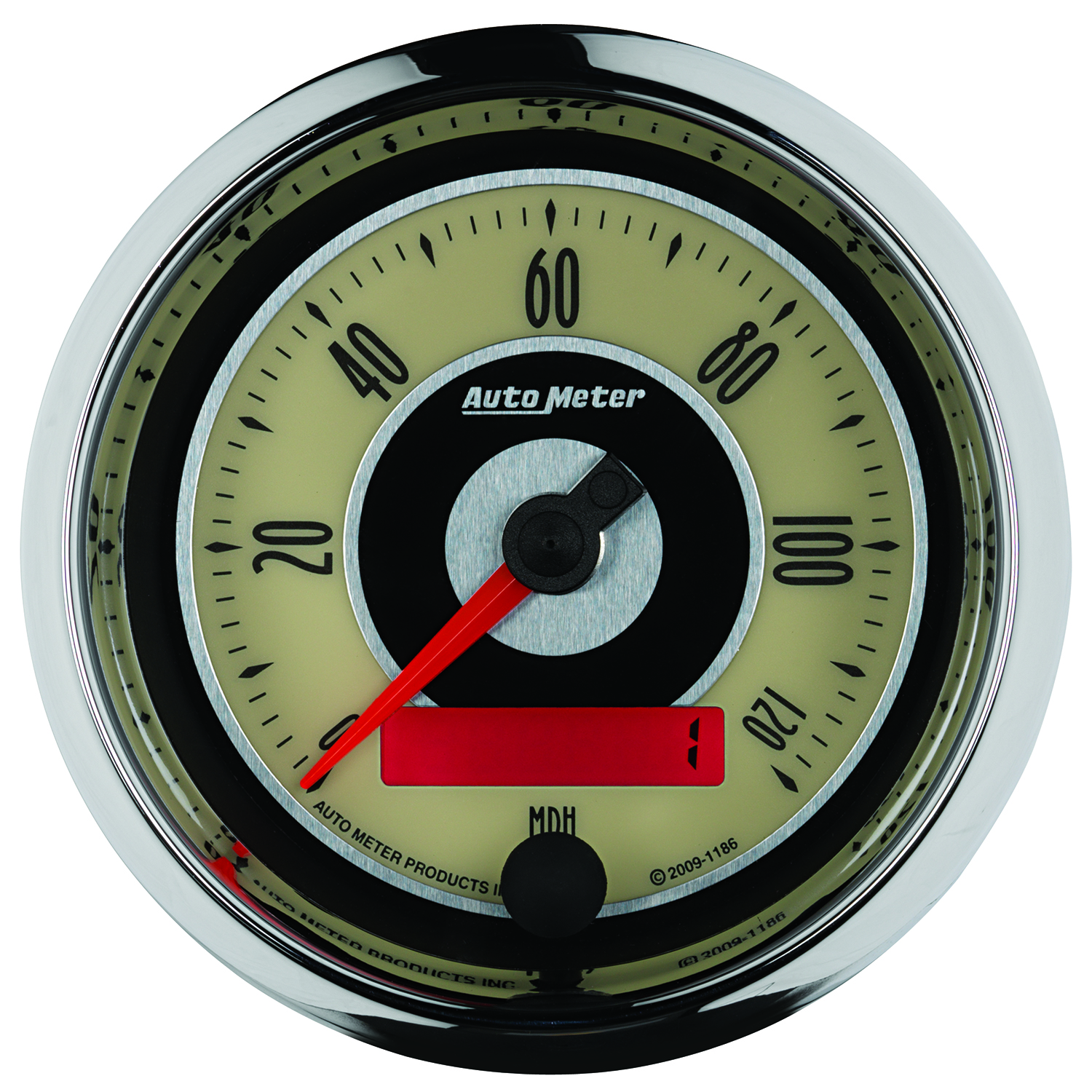 AUTOMETER Speedometer Gauge 3 3/8", 120MPH, Elec. Programmable, Cruiser