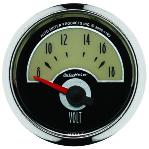 AUTOMETER Voltmeter Gauge 2 1/16", 18V, Elec, Cruiser