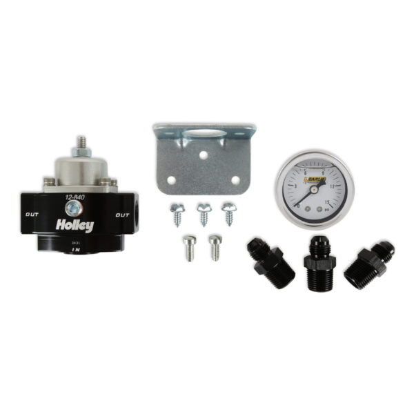 HOLLEY 12-840 Regulator Kit, Gauge And Fittings