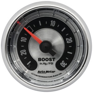 AUTOMETER Vacuum/Boost Gauge 2 1/16", 30Inhg-30PSI, Mechanical, American Muscle