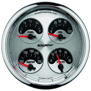AUTOMETER Gauge, Quad, 5", 240°-33°F, Elec, American Muscle