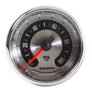 AUTOMETER Oil Pressure Gauge 2 1/16", 100PSI, Mech, American Muscle