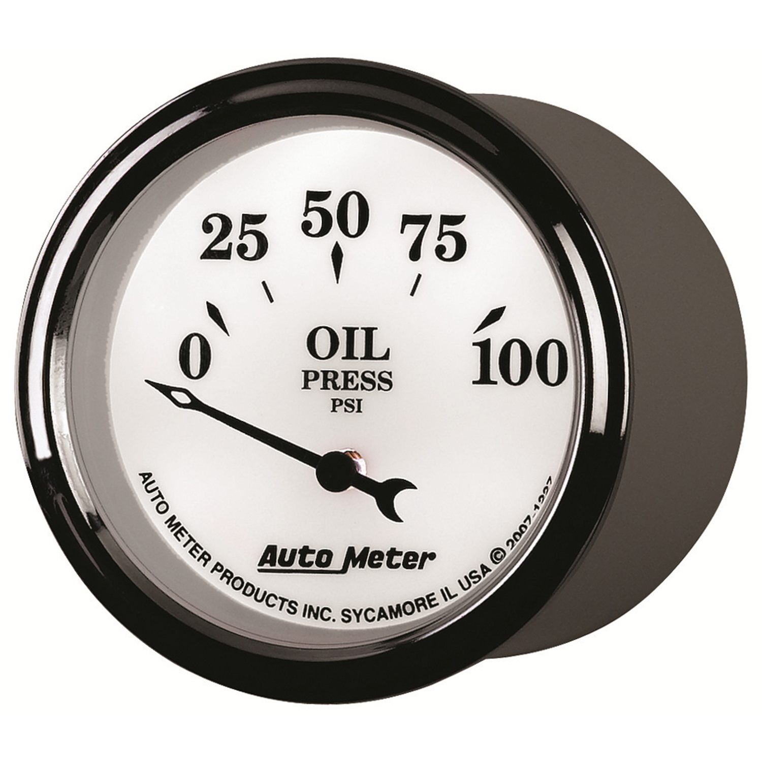 AUTOMETER Oil Pressure Gauge 2 1/16", 100PSI, Elec, Old Tyme White II - Image 3