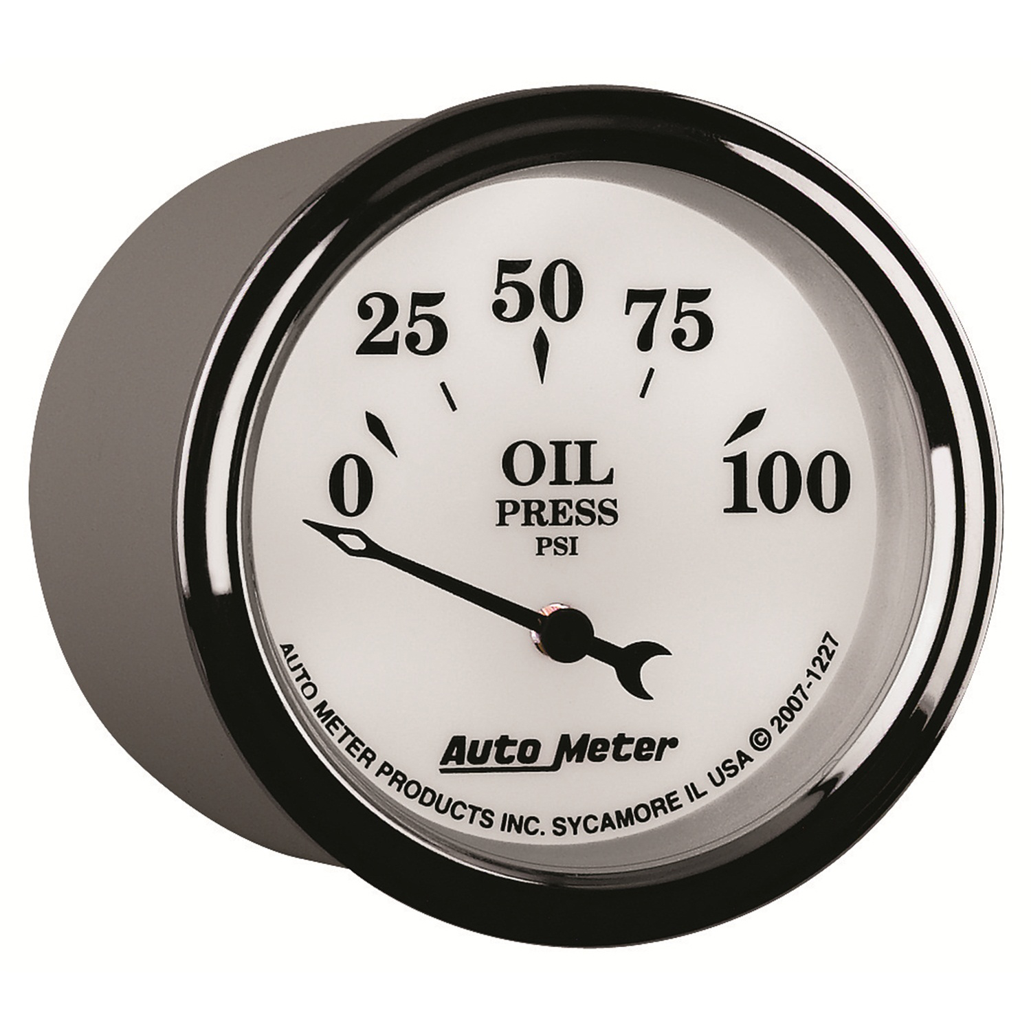 AUTOMETER Oil Pressure Gauge 2 1/16", 100PSI, Elec, Old Tyme White II - Image 6