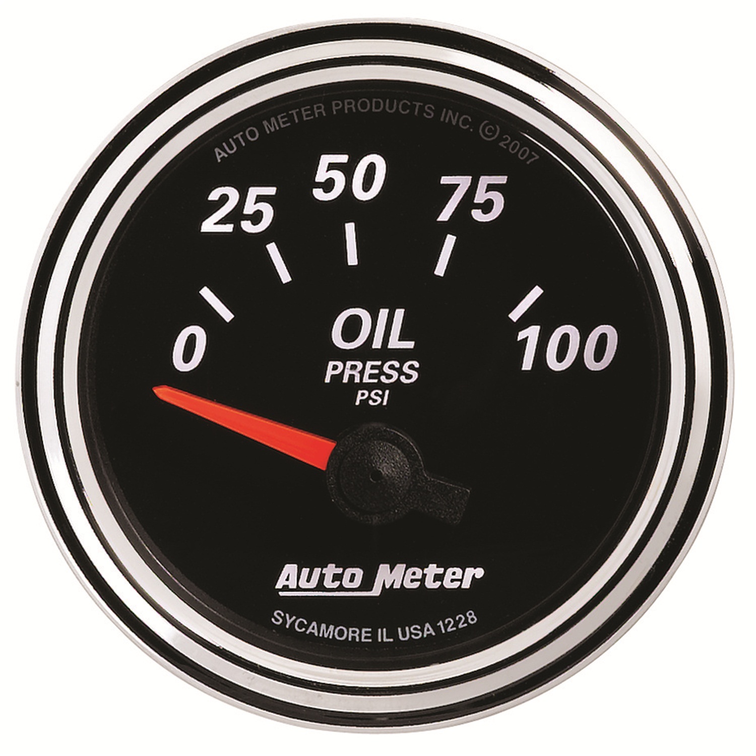 AUTOMETER Oil Pressure Gauge 2 1/16", 100PSI, Elec, Designer Black II