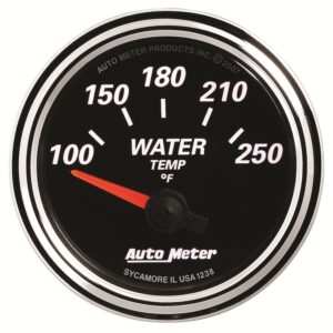 AUTOMETER Water Temperature Gauge 2 1/16", 250°f, Elec, Designer Black II
