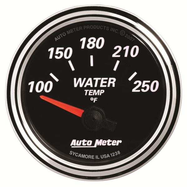 AUTOMETER Water Temperature Gauge 2 1/16", 250°f, Elec, Designer Black II