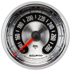 AUTOMETER Oil Temperature Gauge 2 1/16", 280°f, Digital Stepper Motor, American Muscle