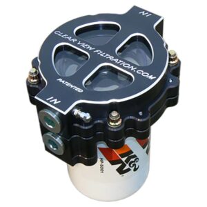 CLEAR VIEW Oil Filters 126-380-B - 6" Screw-On/S1 BO #12 Ports, 380 Micron & Flat Bottom