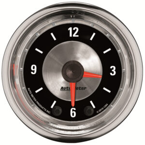AUTOMETER Clock Gauge 2 1/16", 12hr, Analogue, American Muscle