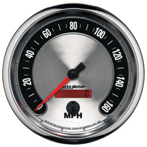 AUTOMETER Speedometer Gauge 5", 160MPH, Elec. Programmable, American Muscle