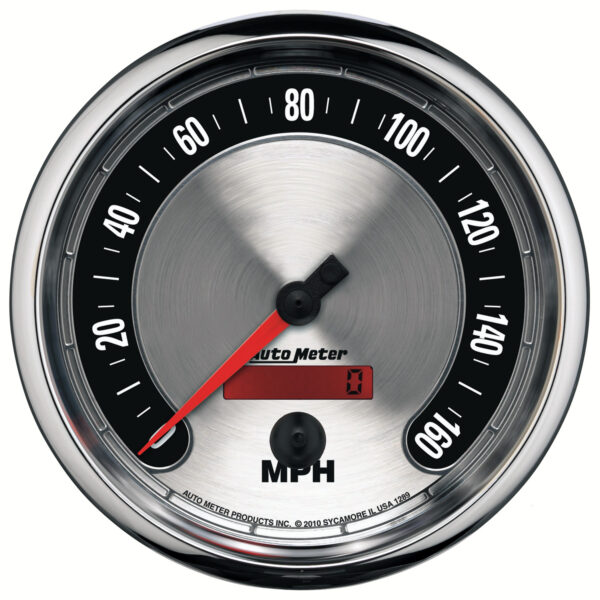 AUTOMETER Speedometer Gauge 5", 160MPH, Elec. Programmable, American Muscle