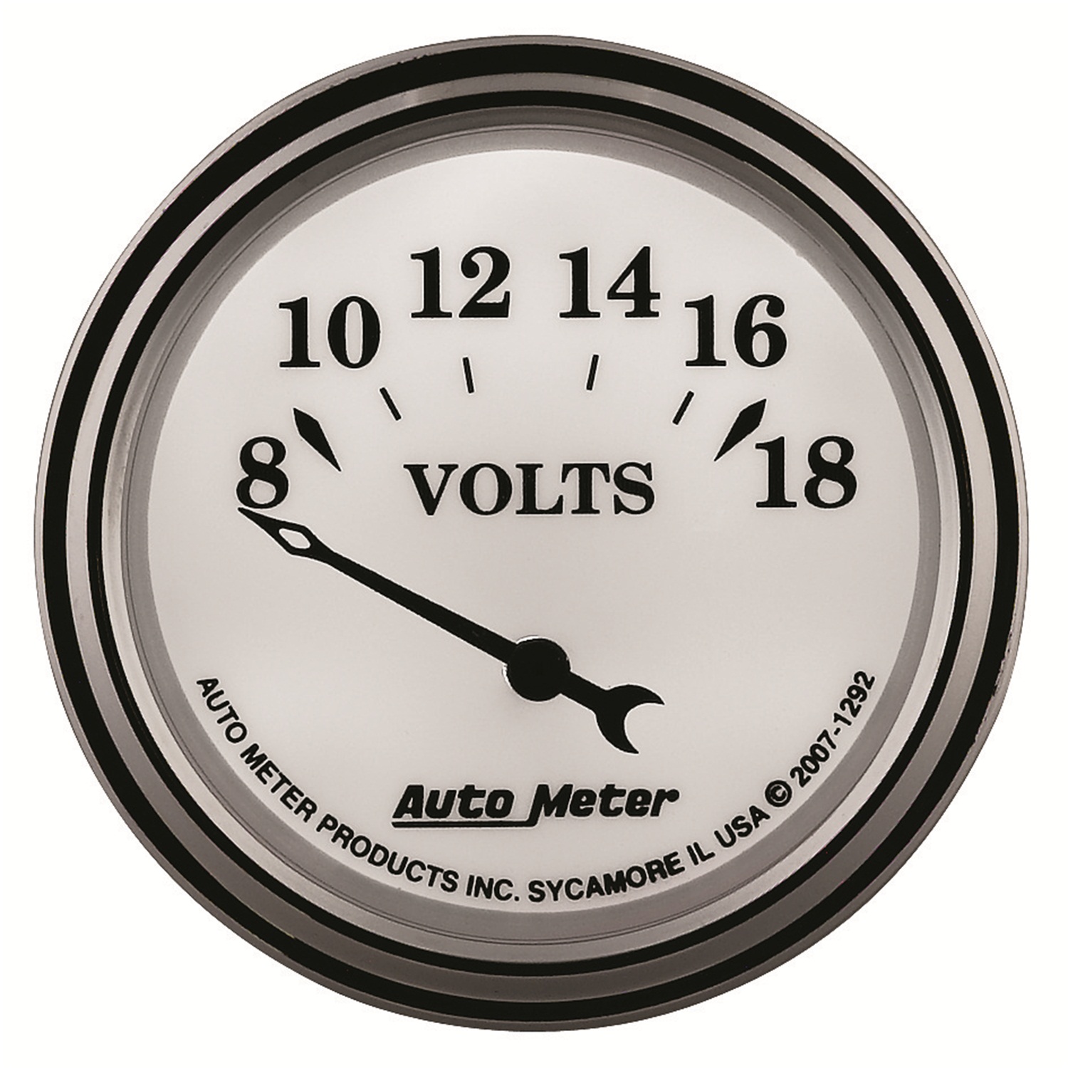 AUTOMETER Voltmeter Gauge 2 1/16", 18V, Elec, Old Tyme White II - Image 4