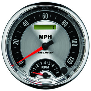 AUTOMETER Tacho/Speedo Gauge 5", 160MPH & 8K RPM, Elec. Program., American Muscle