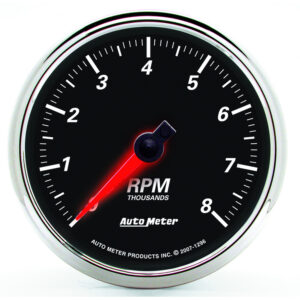 AUTOMETER Tachometer Gauge 3 3/8", 8K RPM, In-Dash, Designer Black II