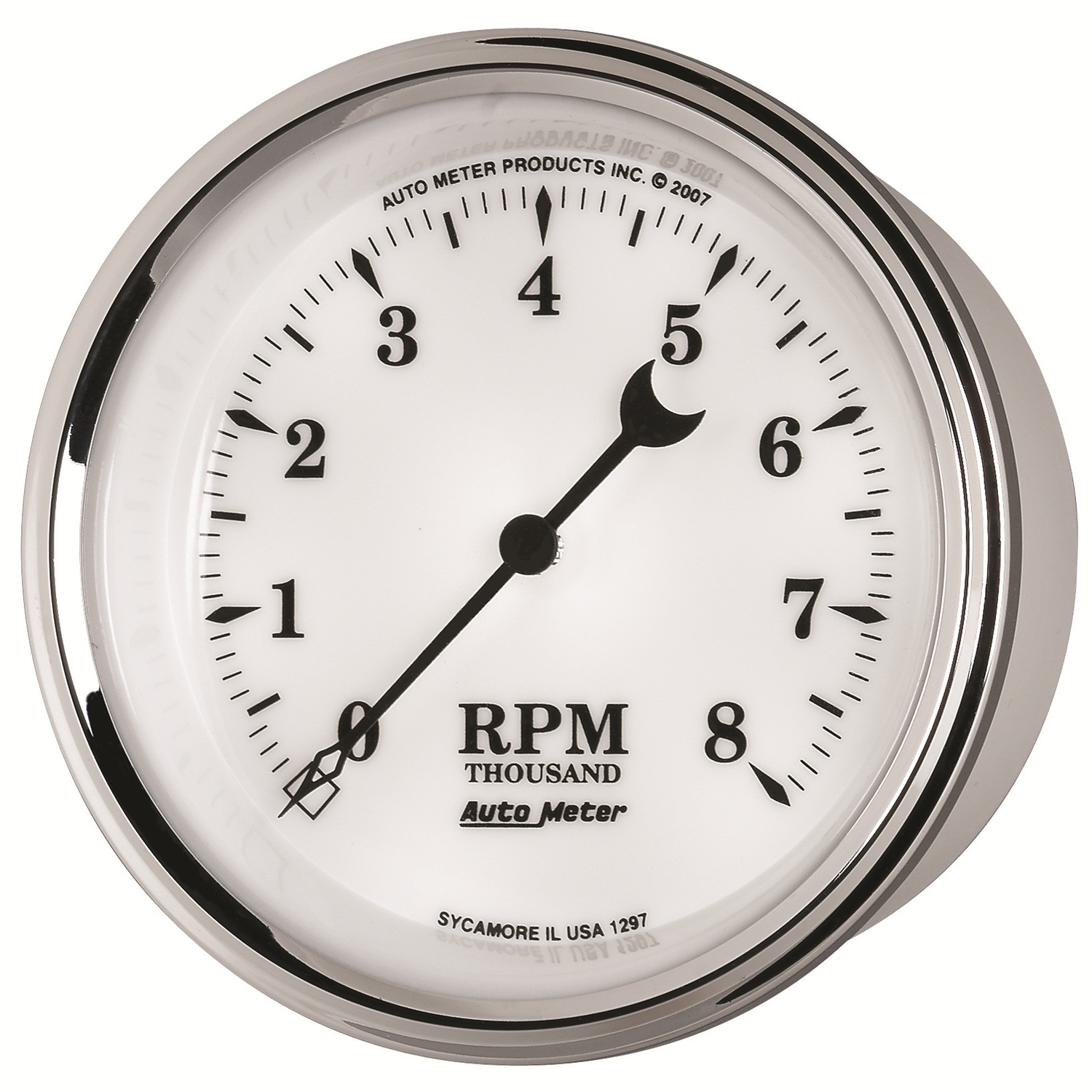 AUTOMETER Tachometer Gauge 3 3/8", 8K RPM, In-Dash, Old Tyme White II - Image 2
