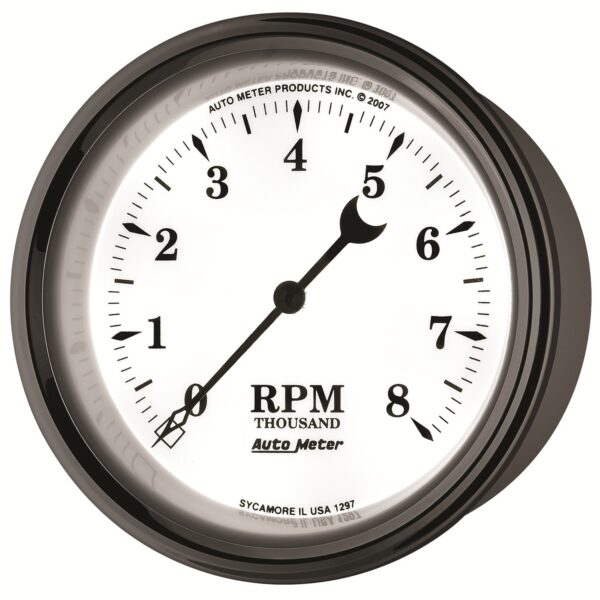 AUTOMETER Tachometer Gauge 3 3/8", 8K RPM, In-Dash, Old Tyme White II - Image 3