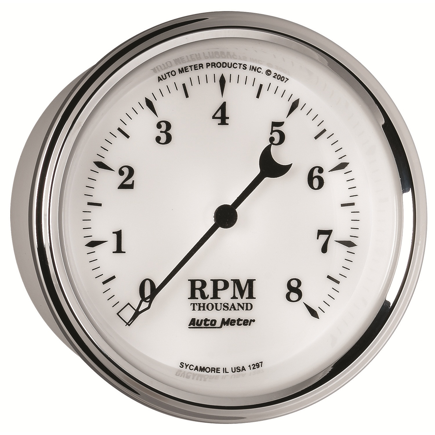 AUTOMETER Tachometer Gauge 3 3/8", 8K RPM, In-Dash, Old Tyme White II - Image 5