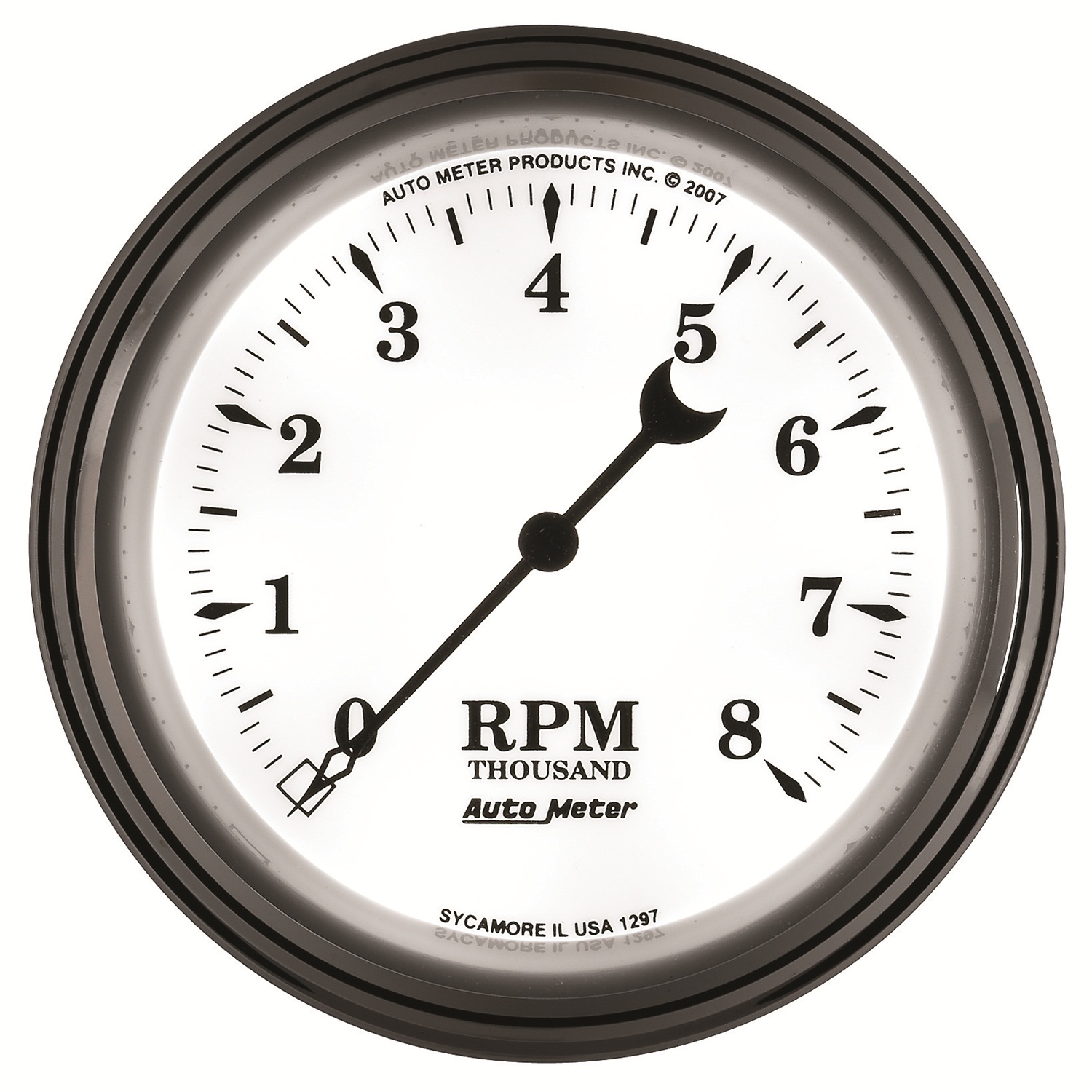 AUTOMETER Tachometer Gauge 3 3/8", 8K RPM, In-Dash, Old Tyme White II - Image 4