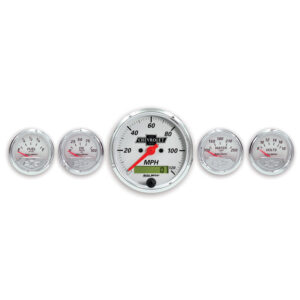 AUTOMETER 5pc Gauge Kit 3 1/8" & 2 1/16", Elec. Speedo., Chevrolet Heritage Bowtie