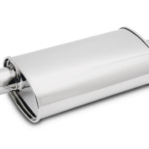 VIBRANT PERFORMANCE STREETPOWER Oval Muffler, 2.25" inlet/outlet (Offset-Center)