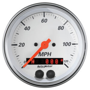 AUTOMETER Speedometer Gauge 3 3/8", 120MPH, GPS, Arctic White