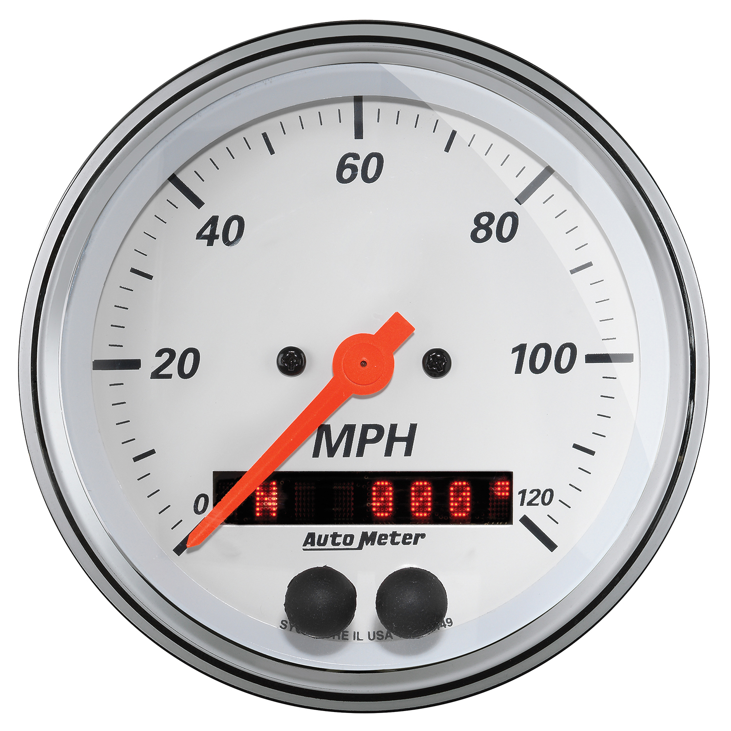 AUTOMETER Speedometer Gauge 3 3/8", 120MPH, GPS, Arctic White