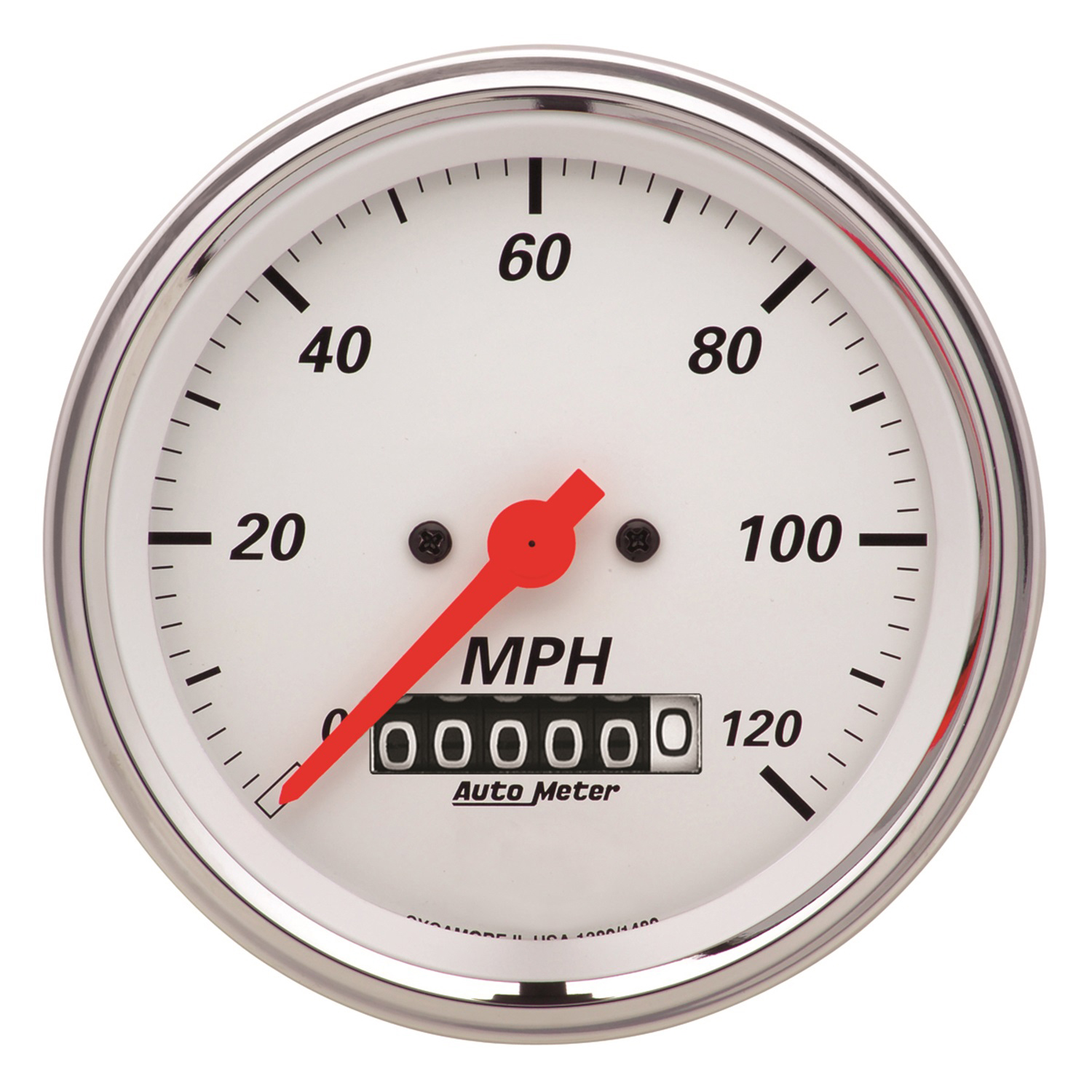 AUTOMETER 5pc Gauge Kit 3 3/8" & 2 1/16", Elec. Speedometer, Arctic White - Image 2
