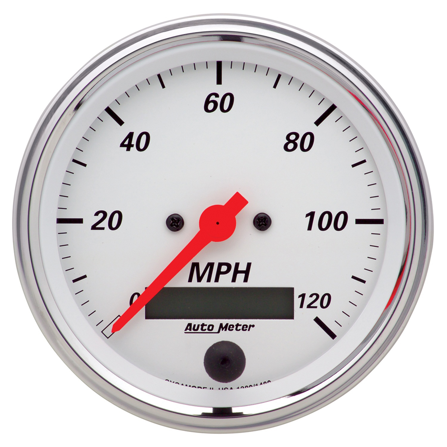 AUTOMETER 2pc Gauge Kit Quad & Speedometer, 3 3/8", Arctic White - Image 2