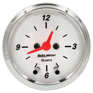 AUTOMETER Clock Gauge 2 1/16", 12hr, Analogue, Arctic White