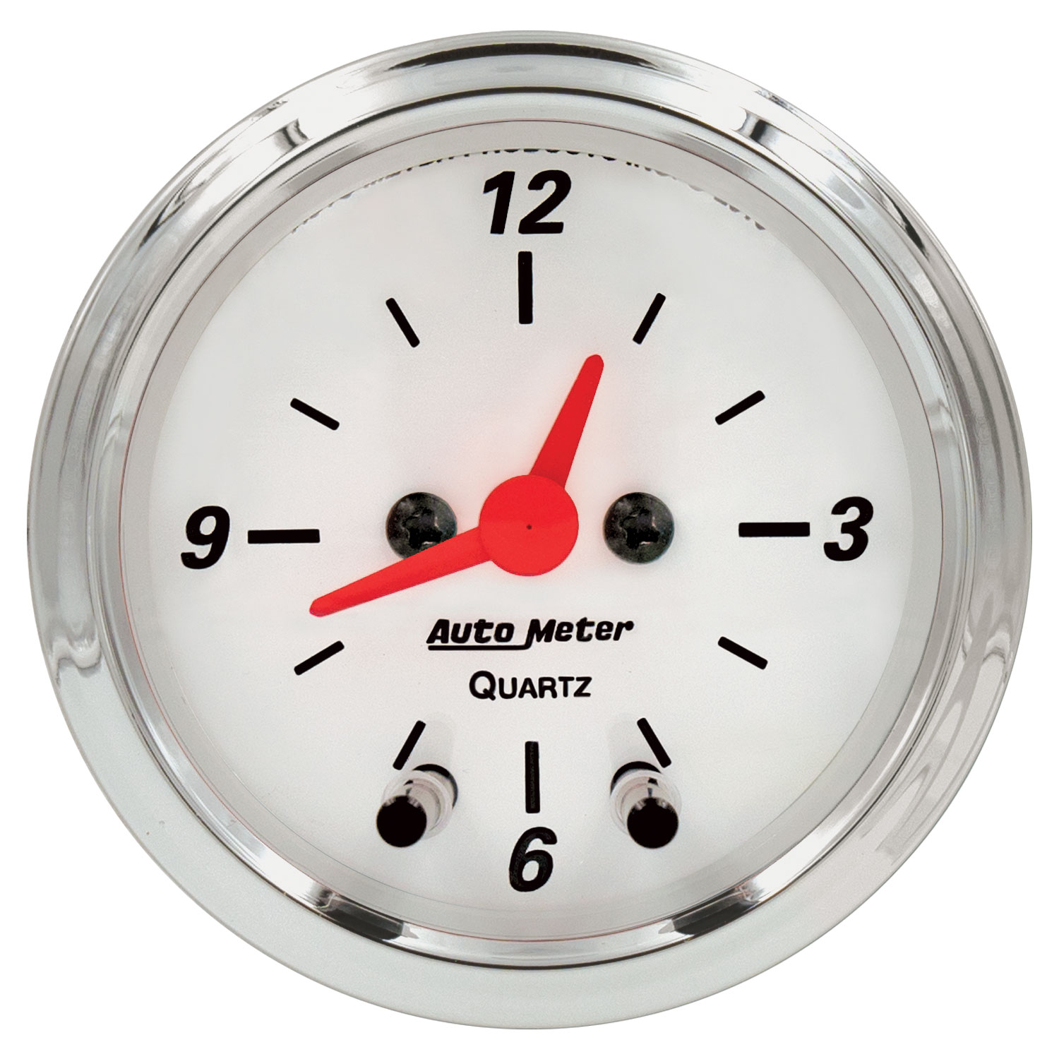 AUTOMETER Clock Gauge 2 1/16", 12hr, Analogue, Arctic White
