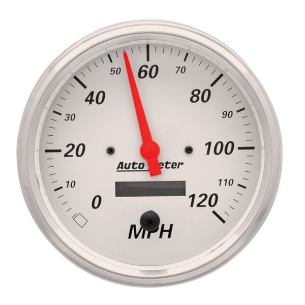 AUTOMETER 2pc Gauge Kit Quad & Speedometer, 5", Arctic White - Image 2