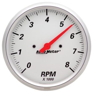 AUTOMETER Tachometer Gauge 5", 8K RPM, In-Dash, Arctic White