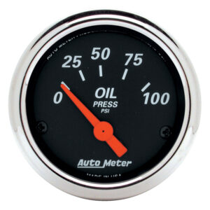 AUTOMETER Oil Pressure Gauge 2 1/16", 100PSI, Elec, Designer Black